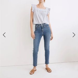Madewell Tall High-Rise Slim Straight Jeans in Wilmore Wash